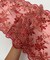 Red Floral Embroidered Lace Table Runner by the Yard, 14" Wide Sequin Mesh Lace Trim with Scalloped Edges